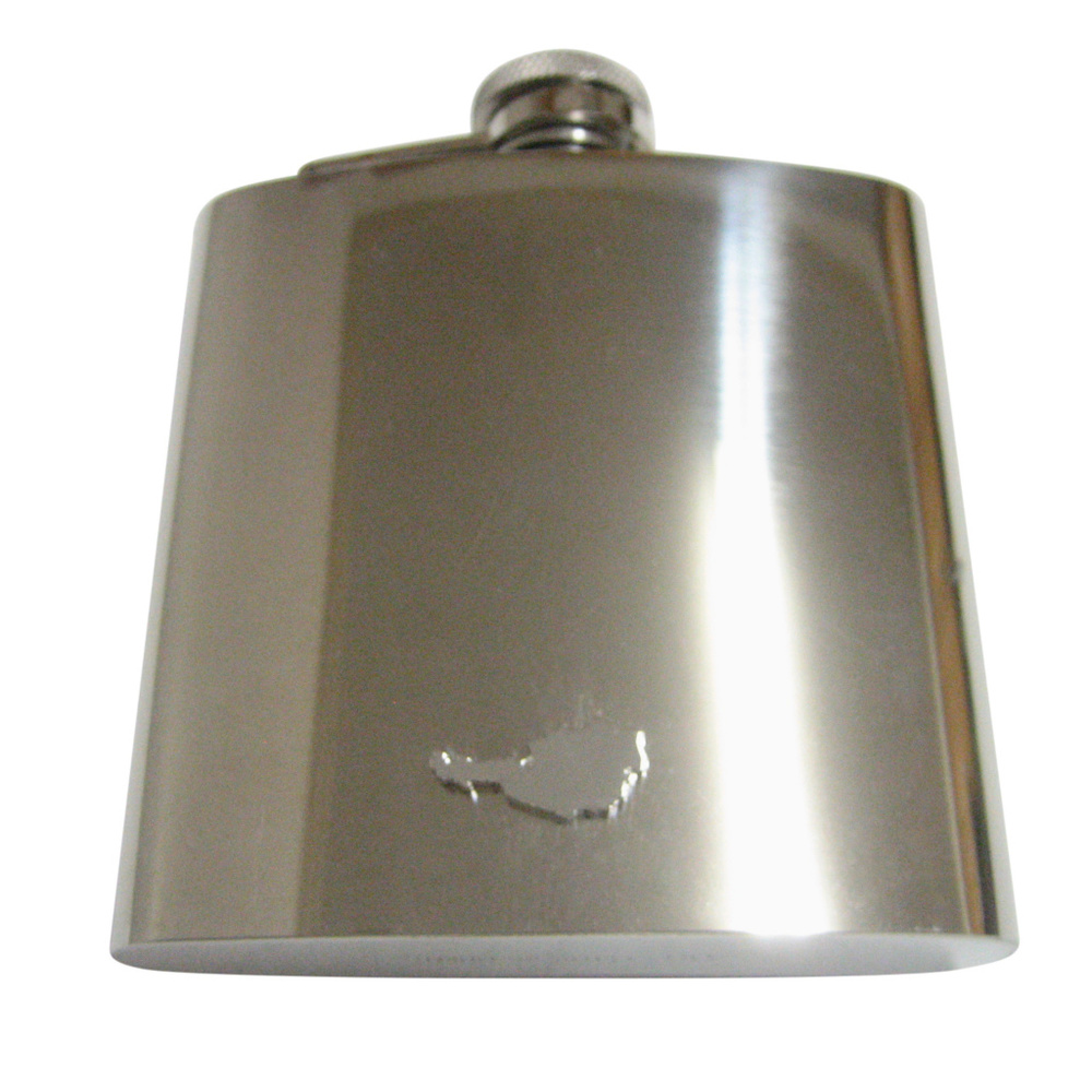 Austria Map Shape Pendant 6oz Flask - image 1